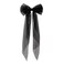 Bridal Hair Bow Veil Hair Clip,Veil Hairpins with Pearl Mesh Bow Hair Clips (Black)