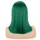 morvally Short Straight Bob Wig Heat Resistant Hair with Blunt Bangs Natural Looking Cosplay Costume Daily Wigs (14", Green)