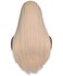 morvally Women's 26 inches Long Straight Blonde Synthetic Resistant Hair Wigs with Bangs Natural Looking Wig for Women Halloween Cosplay (Blonde)