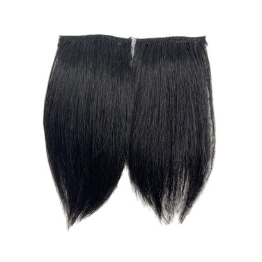 2pcs Human Hair Short Thick Hairpieces Adding Extra Hair Volume Clip in Hair Extensions 4" Brazilian Virgin Hair Topper for Thinning Hair Women and Men 2 packs Lot (1B)