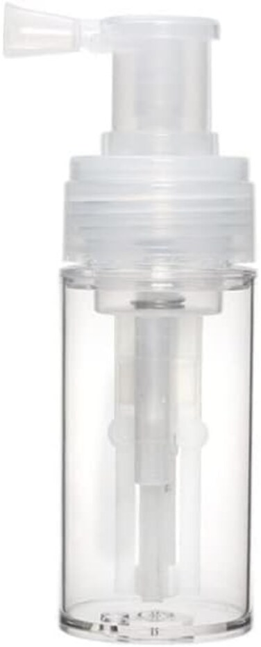 110ml Powder Spray Bottle Portable Detachable Travel Spray Bottle Plastic Powder Sprayer Bottles Container PET Cosmetics BottleRefillable Hair Fiber Applicator for Home Barber Shop