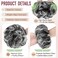 2 PCS Messy Bun Hair Piece Wavy Curly Scrunchies Synthetic Chignon Ponytail Hair Extensions Thick Updo Hairpieces for Women Girls(Natural Black Mix Silver Grey)