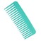 NuAngela Wide Tooth Hair Comb No Static, Detangling Styling Comb For Thick Long Curly Hair, No Handle Round Teeth, Reduce Hair Loss&amp;Breakages, Shower Shampoo Detangler Comb For Women Men (Cyan)