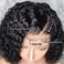 Venice Human Hair Wigs for Black Women Virgin Curly Full Lace Wig Short Lace Frontal Pre Plucked with Baby Hair (16inch, 13X6 lace front wig 150% density)