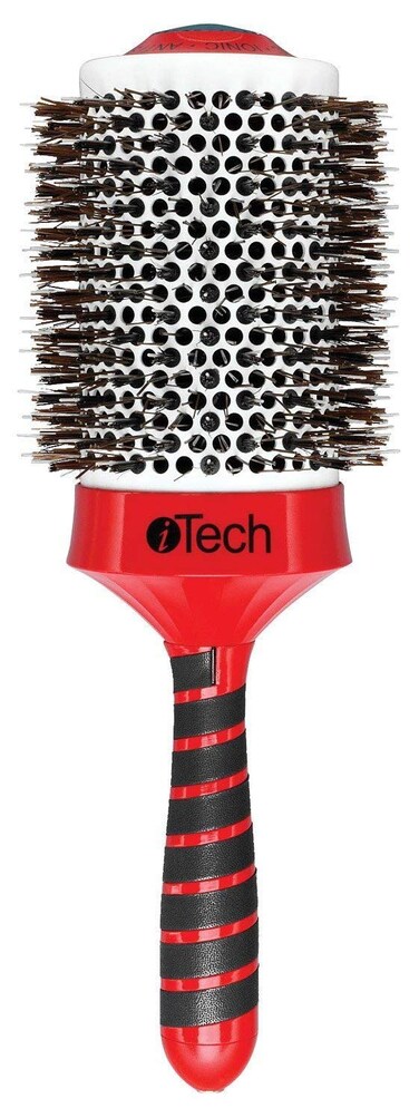 HairArt Itech Magnetic Tourmaline Boar and Nylon Bristle Hair Brush, 3 3/4 Inch