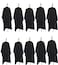 Salon Barber Hairdressing Capes with Snaps Hair Cutting Cape Hair Stylist for Women Men Adults Kids Black Waterproof (10PCS)