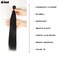 D&Eacute;BUT Synthetic Hair 6 Bundles with Simple Closure Yaki Straight Weave Heat Resistant Kinky Straight 7pcs High Temperature Fiber 16 18 20 Inch 250g for Full Head 1B Black