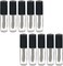 LTKJ 25 Pack 1.2 mL Pretty Empty Lip Gloss Tubes Containers, Clear Mini Refillable Lip Balm Bottles with Rubber Inserts and 3pcs Transfer Pipettes for Lip Samples Travel DIY Makeup (Black)