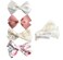 California Tot Girl's Mixed Bow Clips Fully Lined Strong Grip Non Slip for Fine Hair (Emma Set of 4)