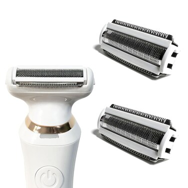 maxeylead Replacement Head Compatible With Finishing Touch Flawless Underarm Hair Removal Electric Razor Device Woman Shaver Accessory (Silver)