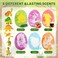 6 Pieces Dinosaur Egg Bath Bombs Set for Kids, 100g Each, Large Dino Egg Shower Bath Balls Fizzies with Mini Dinosaur Toys Inside for Easter Day, Christmas, or Birthday Gifts for Boys Girls