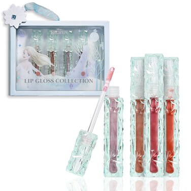 Disney Lip Gloss Collection, Belle Masion &ndash; Cosmetic Makeup Set for Daily Glam for Women and Girls, Frozen, 4 Pcs