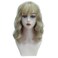 Nicene Curly Short Wavy Bob Mix Blonde Wig With Bangs for Women Shoulder Length Colorful Cosplay Synthetic Wigs(14" Golden Blonde)