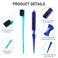 Remerry Hair Brush Set, 12 Pieces Nylon Brushes for Women &amp; Girls - Including 3 Row Salon Teasing Brush, Double Sided Hair Edge Brush, Smooth Comb Grooming, Rat Tail Combs &amp; Duckbill Clips - Blue