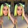 Kalisa Ombre Short Bob Wig Neon Green Lace Front Bob Wigs for Women Synthetic Green Bob Wig with Dark Roots Heat Resistant Fiber Cosplay Drag Queen Shoulder Length Bob Wig