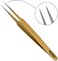 Tweezers for Eyelash Extension Hand Crafted Surgical Stainless Steel Metallic Gold Powder Coated (Pointed Straight Tip.)