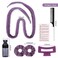 Hair Curlers to Sleep in No Heat Curling Rod Headband For Long Hair Overnight Heatless Curls For Women velvet Hair Rollers, Bottle, Hair Clips, Scrunchie, Rat-tail Comb (Purple)
