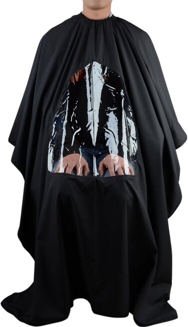 Hair Cutting Gown Cape with Viewing Window Hairdresser Barber Stylist Hair Cut 57x47