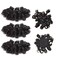 Peruvian Virgin Hair Short Bouncy Curly Human Hair Weave Bundles 6 Bundles 6 inches with 1 Small Closure Natural Color 238 Grams