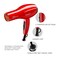 Red by Kiss 2000 Ceramic Hair Dryer, Professional Salon Blow Dryer 3 Attachments Included, 2 Detangler Piks, 1 Air Concentrator, Lightweight