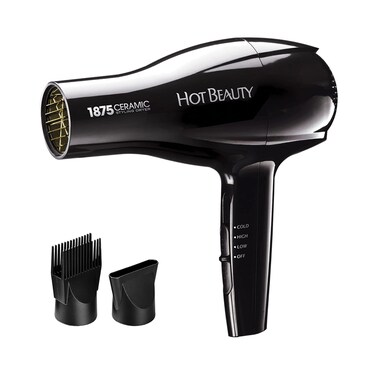 1875 Ceramic Styler Hair Styling Blow Dryer 2 Attachments Included Lightweight and Fast Dry Multi Heat Speed Setting Perfect Size for Home or Travel