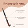 Professional Long-Lasting Eyebrow, Retractable Eyebrow Pencil, Rich Pigmentation, Coconut Oil Infused, Built-in Brush Brow, Sapes, Define, Fills Brow, Eye Makeup (DARK BROWN)