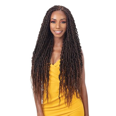Freetress Braids Crochet Braids 2X Nita Distressed Gorgeous Loc 26 in (5-pack, 1B)
