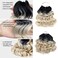 8 Bundle 8 Inch AU-THEN-TIC 2X Ocean Wave Crochet Braids Hair Deep Ripple Body Wave Braids Freekalon Fiber Synthetic Hair Extensions (8 Bundle (4 Pack), OT613-Ombre two tone Champayne Blonde)