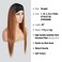 Headband Wig 28 Inch Straight Quick Wrap Headband Wig Long Straight Wigs for Black Women High Heat Resistant Synthetic Wigs HBW003 (28 Inch (Pack of 1), OT1B/27/30)