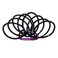 AwEx Black Hair Bands for FINE Hair,0.12 inch (3 mm) in Thickness,5.5 inches(140 mm), Regular Loop Hair Ties,No Metal Elastics,Ponytail Holder for THIN Hair