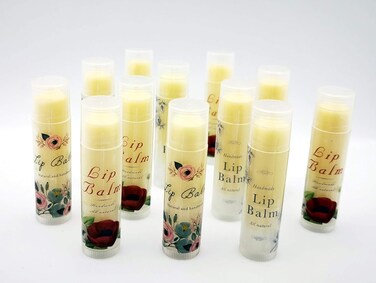 Assorted Clear Vinyl Lip Balm Label Sticker for Lip Balm Tube Container 60pcs