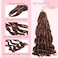 French Curl Braiding Hair 24 Inch 9Packs Loose Wavy Braiding Hair Extensions 75g/pack French Curl Braids Bouncy Synthetic French Curl Braiding Hair for Black Women 33# 24Inch