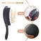 Hair Brush Starter Bundle, Black, Boar Bristle Medium/Hard Wave Brush, Long Strap Wide Durag, Wave Cap - Perfect for 360, 540, 720 Waves