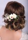 Kercisbeauty Cute Flower Hair Piece Side Hair Comb Wedding Bridal Floral Decorative Comb Women Girls Festival Headpiece Party