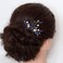 Kercisbeauty (Set of 2) Handmade Bridal Bridesmaids Flower Girl Pink Champagne Rose Gold Pearl Beads Hair Pins Headpiece for Wedding and Party (Silver) (Blue)