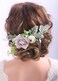 Kercisbeauty Purple Floral Hair Comb for Bride Women Garden Wedding Headpiece Girls Prom Hair Dress Violet Flower Headband