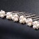 Kercisbeauty Wedding Pearl Hair Pins for Brides Bridal Rhinestones Updos Hair Piece Bridesmaid Hair Accessory (Set of 6)(Rose Gold)