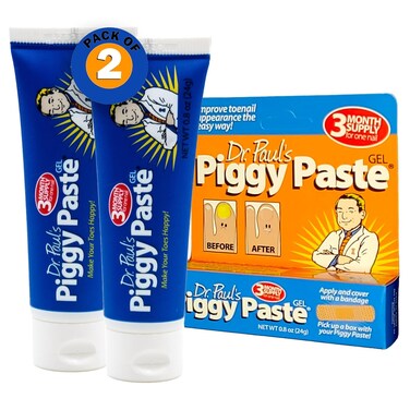 Dr. Paul's Piggy Paste Gel 2-Pack. Restores Brittle, Yellow Toe Nails and Fingernails and Makes Them Clear and Healthy Again. Two Tubes equals a 6 Month Supply&hellip;