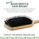 Natural Boar Bristle Hair Brush for Women, Men, Kids; Dry and Wet Detangling Hair Brush Gently Enhances Shine, Smooths Frizz and Prevents Breakage in Fine and Straight, Thick and Curly Hair (paddle)