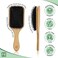 Natural Boar Bristle Hair Brush for Women, Men, Kids; Dry and Wet Detangling Hair Brush Gently Enhances Shine, Smooths Frizz and Prevents Breakage in Fine and Straight, Thick and Curly Hair (paddle)