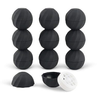 longway 0.24Oz (7ml) Empty Lip Balm Sphere Containers   Screw Cap Lipstick Tubes/Chapstick Tubes/Chapstick Holder for Lip Gloss &amp; BPA FREE (Pack of 10, Black)