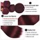 8A Brazilian Virgin Hair 99j Burgundy Straight Hair 100% Unprocessed Human Hair Weaves 3 Bundles with Lace Closure 4x4 Free Part Red Wine Color Weft Weaves (20 22 24 with 20C, 99j/burgundy/wine red)&hellip;&hellip;