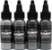 Gray Tattoo Ink Set Battleship Color Shading Blending Grey 4 Shades Professional Pigments (1 oz)