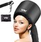 Bonnet Hood Hair Dryer Attachment Set - Soft Adjustable Hooded Bonnet for Hand Held Hair Dryer - Including Head Band for Drying Styling Curling Deep Conditioning