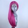 ELESTY Pink Synthetic Lace Front Wig Long Straight Pre Plucked Natural Hairline Synthetic Hair Wig Hot Pink Glueless Heat Resistant Fiber Hair Wig for Fashion Women