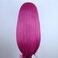 ELESTY Pink Synthetic Lace Front Wig Long Straight Pre Plucked Natural Hairline Synthetic Hair Wig Hot Pink Glueless Heat Resistant Fiber Hair Wig for Fashion Women