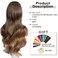 Half Wig 24 Inches Long Wavy Ombre Brown to Blonde Wig Clip in Half Head Synthetic Fibers Wigs Hair Extensions for Women Quick Weave Self Styled in 60 Seconds Half Wigs
