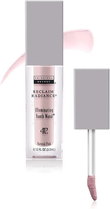 Principal Secret Reclaim Radiance Illuminating Youth Wand Conceal &amp; Highlight Natural-Looking Pink Tone Cream with Squalane, Vitamin B5, Argireline, Red Marine Algae 0.12 FL OZ
