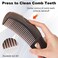 Creative Dandruff Comb, Energy Comb, Plastic Press Button Hairbrush for Scalp Massage and Dirt Removal, Reduce Scalp Itching/Oil, Scalp Care Comb with Ergonomic Handle for Women Men (Medium, Count, 1)