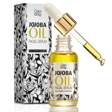 Organic Jojoba Oil Face Serum, Anti Aging Serum, Wrinkle Reduction, ​Vitamin E, Skincare Facial Serum Reduces Dry Skin, Acne Scars, Pimples, Rosacea, Eczema Psoriasis, Seborrheic Dermatitis